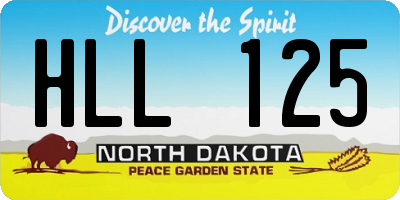 ND license plate HLL125