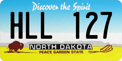 ND license plate HLL127