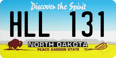 ND license plate HLL131