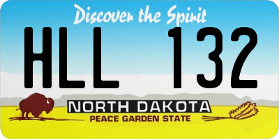 ND license plate HLL132