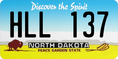 ND license plate HLL137