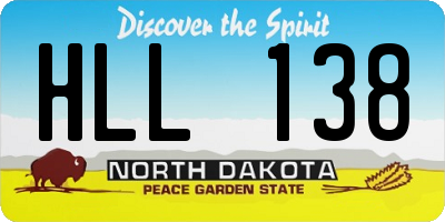 ND license plate HLL138