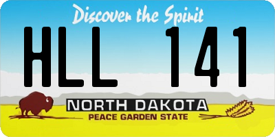 ND license plate HLL141