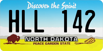 ND license plate HLL142