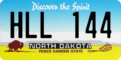 ND license plate HLL144