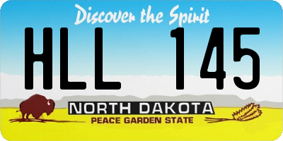 ND license plate HLL145