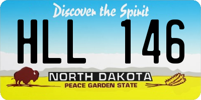 ND license plate HLL146