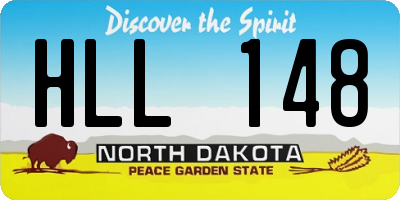 ND license plate HLL148