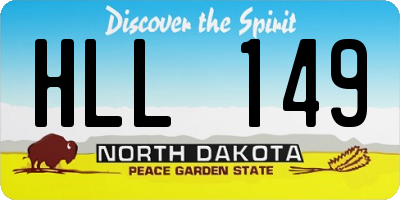 ND license plate HLL149