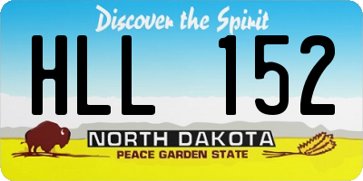 ND license plate HLL152