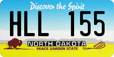 ND license plate HLL155