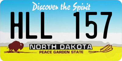 ND license plate HLL157