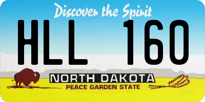 ND license plate HLL160