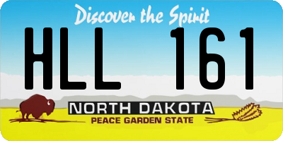 ND license plate HLL161