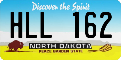 ND license plate HLL162