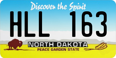 ND license plate HLL163