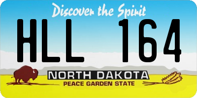 ND license plate HLL164