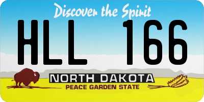 ND license plate HLL166