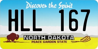 ND license plate HLL167