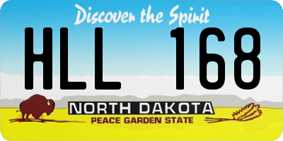 ND license plate HLL168