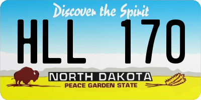 ND license plate HLL170