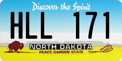 ND license plate HLL171