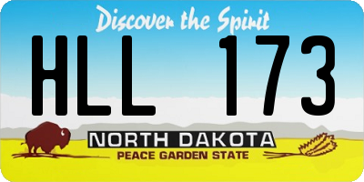 ND license plate HLL173