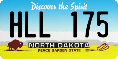 ND license plate HLL175