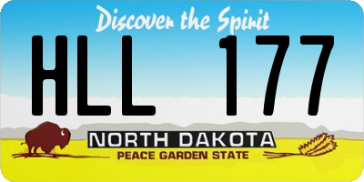 ND license plate HLL177