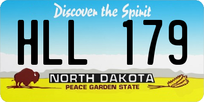 ND license plate HLL179