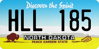 ND license plate HLL185