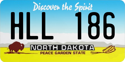 ND license plate HLL186