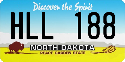 ND license plate HLL188