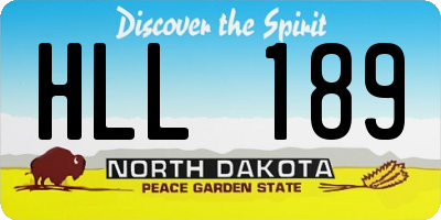 ND license plate HLL189