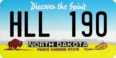 ND license plate HLL190