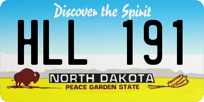 ND license plate HLL191