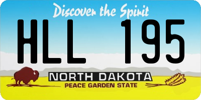 ND license plate HLL195