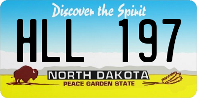 ND license plate HLL197