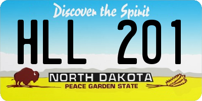 ND license plate HLL201