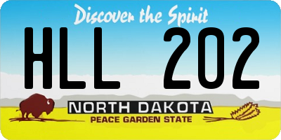 ND license plate HLL202