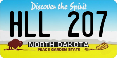 ND license plate HLL207