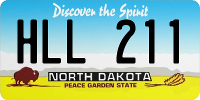 ND license plate HLL211