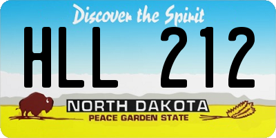 ND license plate HLL212