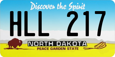 ND license plate HLL217