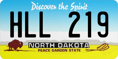 ND license plate HLL219