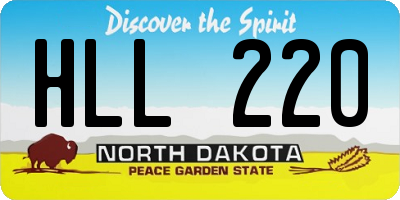 ND license plate HLL220