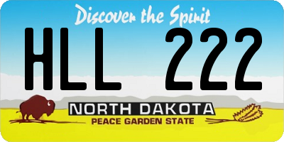 ND license plate HLL222