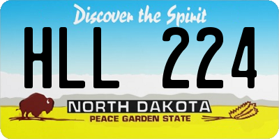 ND license plate HLL224