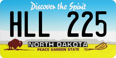 ND license plate HLL225