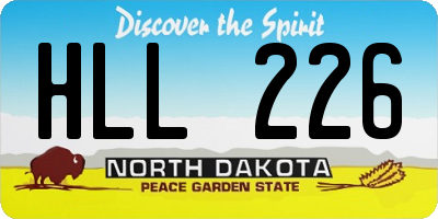 ND license plate HLL226